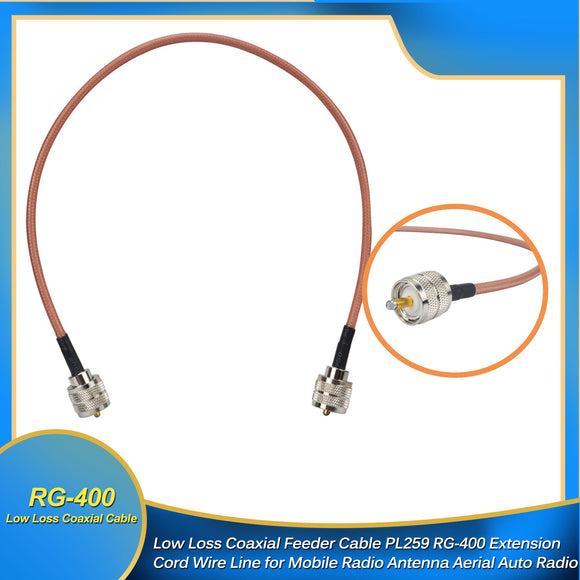 Coaxial Feeder Cable RG-400 Low Loss PL259 Connector