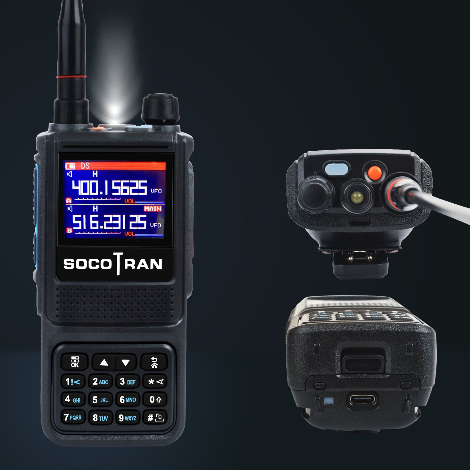 PR-8091 TECOM VHF 136-174 MHz 256 CANALES IP-67 WALKIE DE CAZA